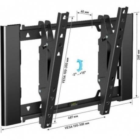 Кронштейн для телевизора Holder T3929-B черный - фото 2