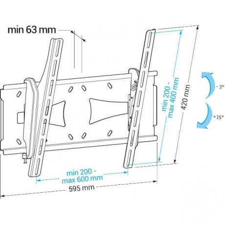 Кронштейн для телевизора Holder PTS-4006 черный - фото 7