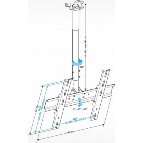 Кронштейн для телевизора Holder PR-101-W белый - фото 2