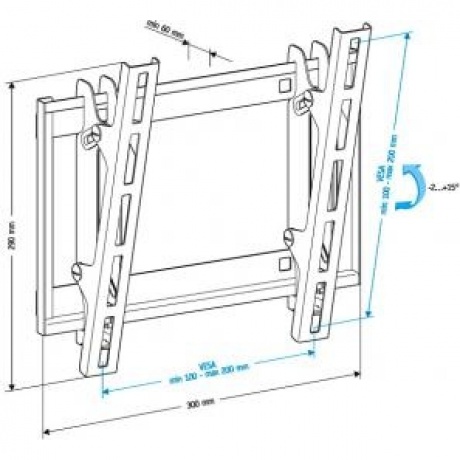 Кронштейн для телевизора Holder LCD-T2609 черный - фото 2