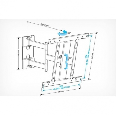 Кронштейн HOLDER LCD-SU4601-B черный - фото 3