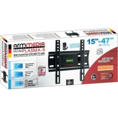 Кронштейн для телевизора Arm Media PLASMA-5 new черный 15"-47" м...