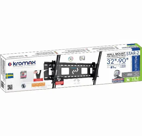 Кронштейн для телевизора Kromax STAR-2 черный 32"-90" макс.81кг ...