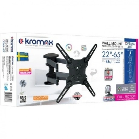 Кронштейн для телевизора Kromax OPTIMA-407 серый 22"-65" макс.45...