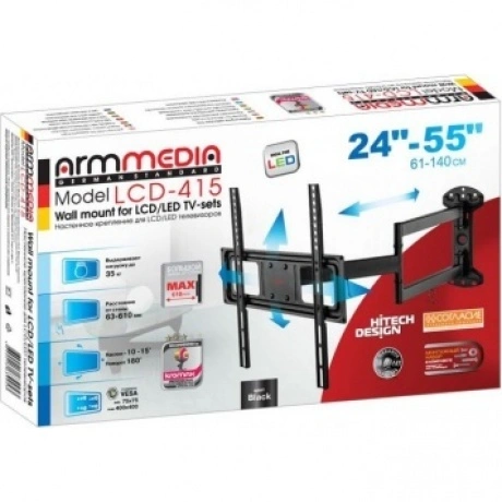 Кронштейн для телевизора Arm Media LCD-415 черный 24"-55" макс.3...