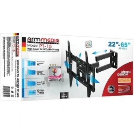 Кронштейн для телевизора Arm Media PT-15 NEW черный 32"-55" макс...