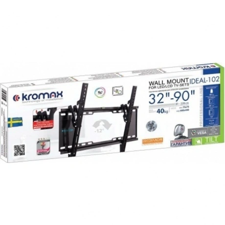 Кронштейн для телевизора Kromax IDEAL-102 черный 32"-90" макс.40...