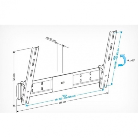 Кронштейн HOLDER LCD-T6609-B черный - фото 2