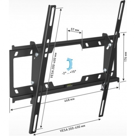 Кронштейн Holder LCD-T4624-B черный - фото 2