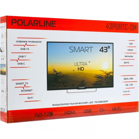 Телевизор Polarline 43" 43PU11TC-SM черный - фото 12