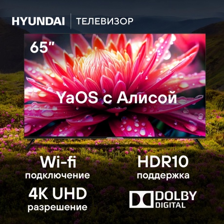 Телевизор Hyundai 65' H-LED65BU7003 черный - фото 17