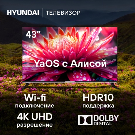 Телевизор Hyundai 43" H-LED43BU7003 черный - фото 22