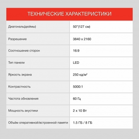 Телевизор Starwind SW-LED50UG403 черный - фото 6