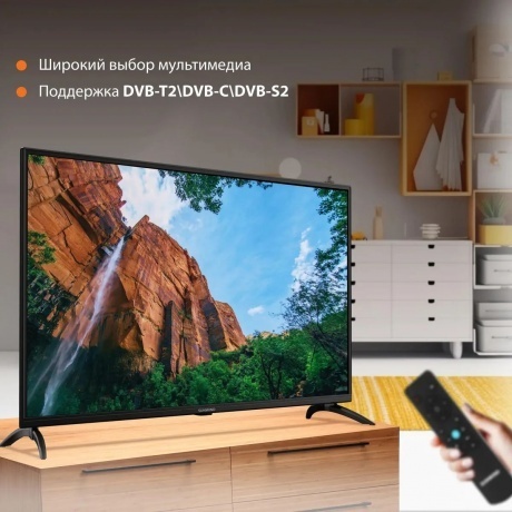 Телевизор SunWind SUN-LED43XU400 Яндекс.ТВ черный - фото 4