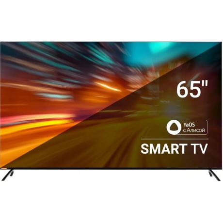 Телевизор SunWind SUN-LED65XU401 Яндекс.ТВ Frameless черный - фото 1