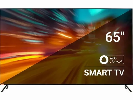 Телевизор SunWind SUN-LED65XU401 Яндекс.ТВ Frameless черный