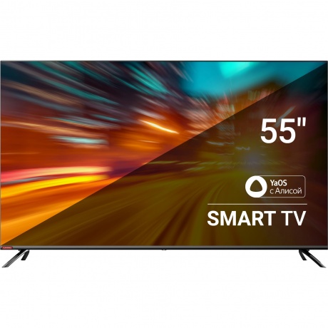 Телевизор SunWind SUN-LED55XU401 Яндекс.ТВ Frameless черный - фото 1