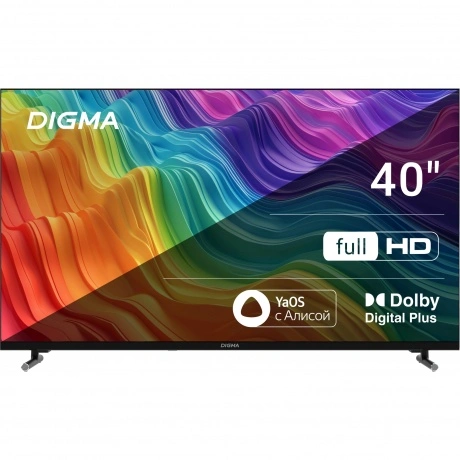 Телевизор LED Digma 40" DM-LED40SBB33 Яндекс.ТВ Frameless Metal ...