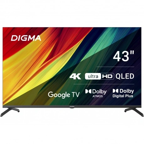 Телевизор QLED Digma 43" DM-LED43UQB31 Google TV Frameless Metal...