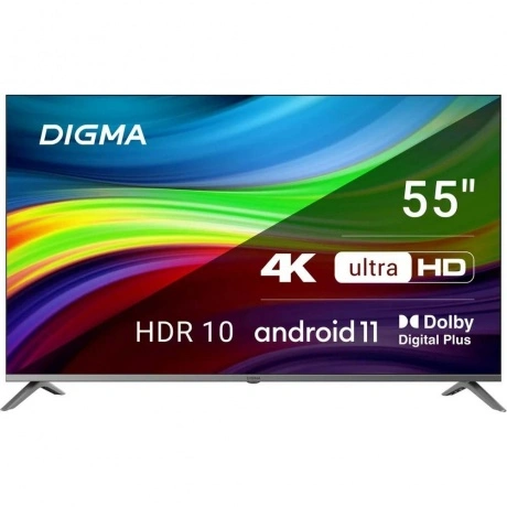 Телевизор LED Digma 55" DM-LED55UBB41 Android TV Frameless Metal...