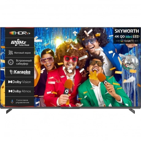 Телевизор Skyworth 55X85G QD-Mini 55" 4K Ultra HD QLED Smart Mag...