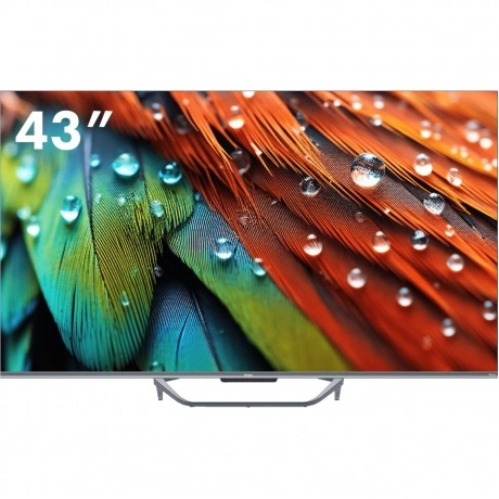 Телевизор HAIER Smart TV S4 43" QLED, 4K Ultra HD, серый (DH1U8P...