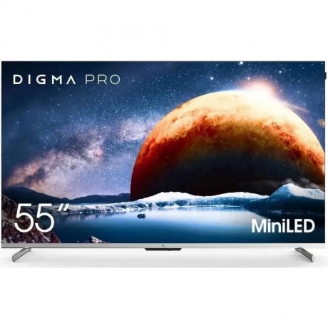 Телевизор Digma Pro Mini LED 55Q Google TV Frameless серебристый...