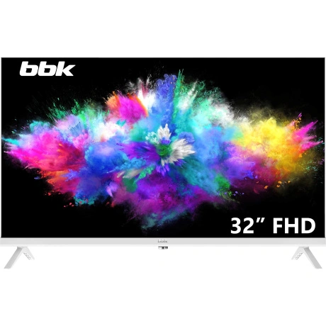 Телевизор LED BBK 31.5" 32LEM-1081/FTS2C (W) белый FULL HD 60Hz ...