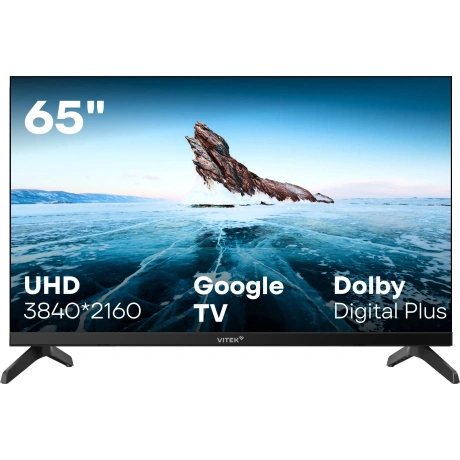 Телевизор LED Vitek 65" VT-65UBS410 Google TV Frameless черный/ч...