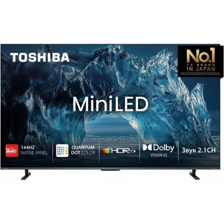 Телевизор Toshiba 75" 75Z680SE черный Mini-LED+QLED UHD 144Hz Sm...