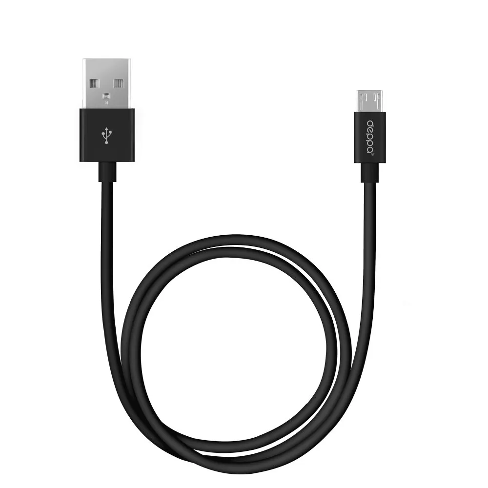 Кабель Deppa USB - micro USB 3м черный 72229 - фото 1