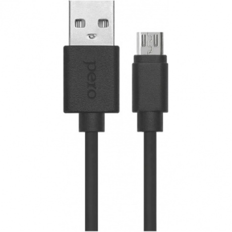 Кабель PERO DC-03 micro-USB 2А 1м черный - фото 1