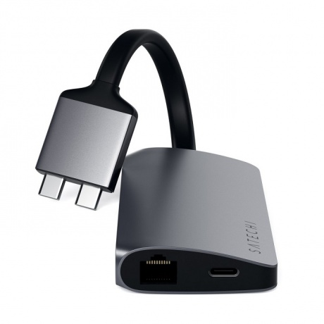 Хаб-разветвитель USB Satechi Type-C Dual Multimedia Adapter Spac...