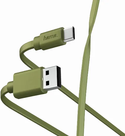 Кабель Hama 00187231 USB Type-C USB A(m) 1м зеленый