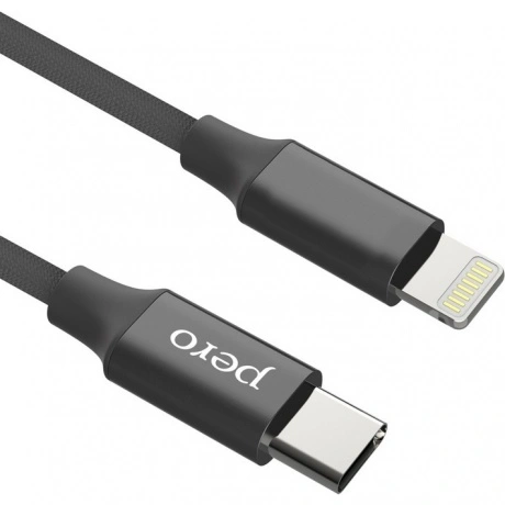 Дата-кабель PERO DC-05 Type-C to Lightning 3А 1м Black