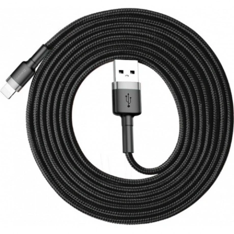 Кабель Baseus APPLE 8-pin Cafule 1.5A 2m Grey-Black CALKLF-CG1