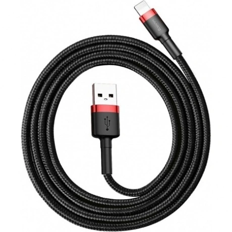 Кабель Baseus APPLE 8-pin Cafule 2.4A 1m Red-Black CALKLF-B19