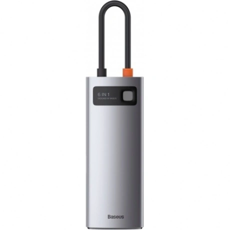 USB-концентратор Baseus Metal Gleam Series 6-in-1 Multifunctiona...