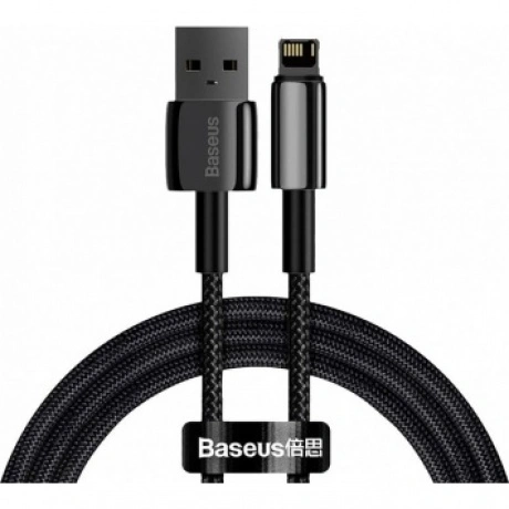 Кабель Baseus Tungsten Gold Fast USB - Lightning 2.4A 2m Black C...