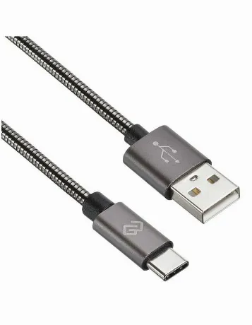 Кабель Digma TYPE-C-1.2M-BRAIDED-G USB (m)-USB Type-C (m) 1.2м ч...