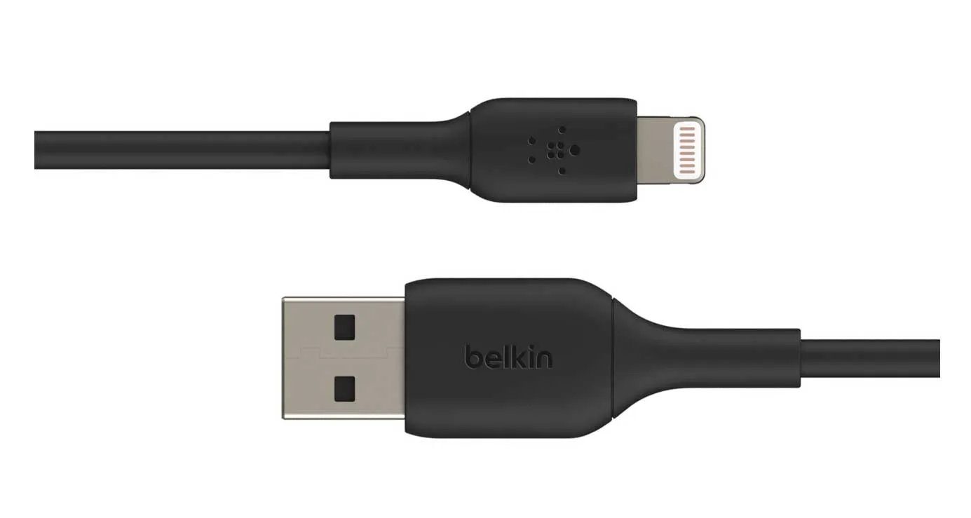 Кабель Belkin Lightning - USB-A 1m Black CAA001bt1mBK - фото 4