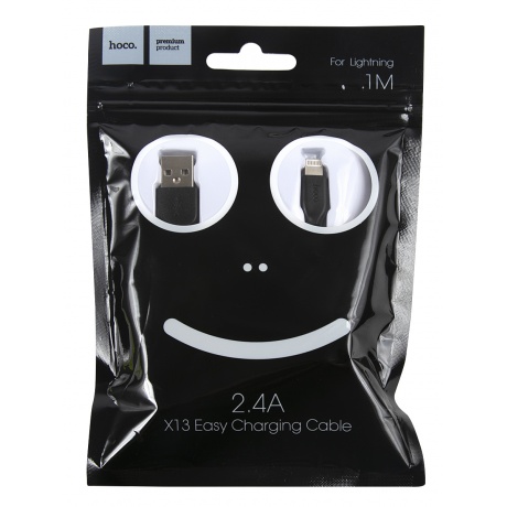 Дата-кабель Hoco X13 Easy, USB - Lightning, черный (61144)