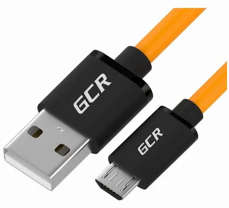 Кабель GCR QC 1.5m MicroUSB, быстрая зарядка, оранжевый GCR-5246...