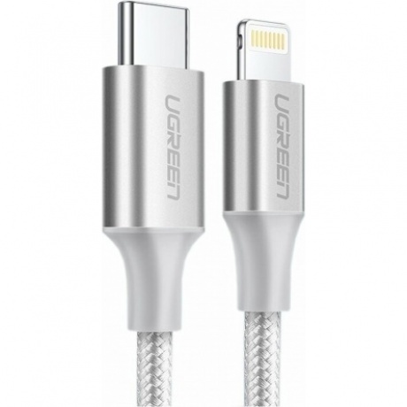 Кабель Ugreen US304 USB-C - Lightning 1m Silver 70523 - фото 1