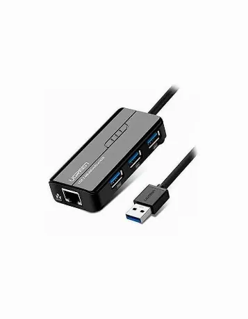 Адаптер сетевой UGREEN 20265 USB 3.0 Hub with Gigabit Ethernet A...