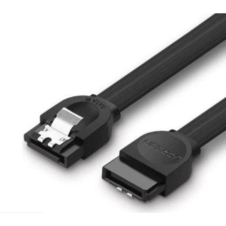 Кабель UGREEN US217 (30796) SATA 3 Data Cable. 0,5 м. черный - фото 1