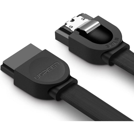 Кабель UGREEN US217 (30796) SATA 3 Data Cable. 0,5 м. черный - фото 2