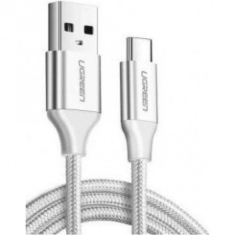 Кабель UGREEN US288 (60133) USB-A 2.0 to USB-C Cable Nickel Plat...