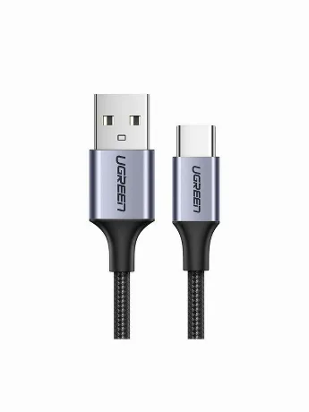 Кабель UGREEN US288 (60408) USB-A 2.0 to USB-C Cable Nickel Plat...