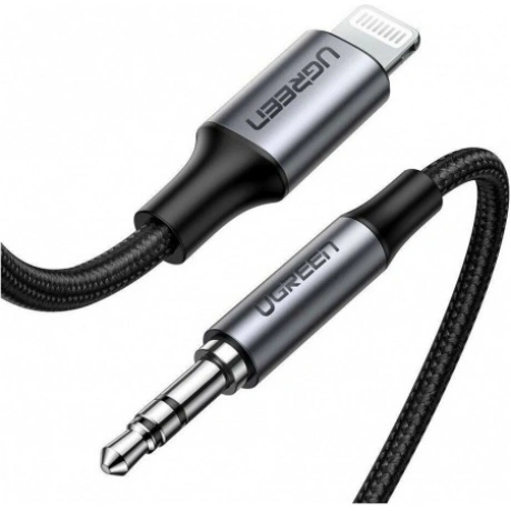 Кабель UGREEN US315 (70509) Lightning to 3.5mm Aux Cable Aluminu...